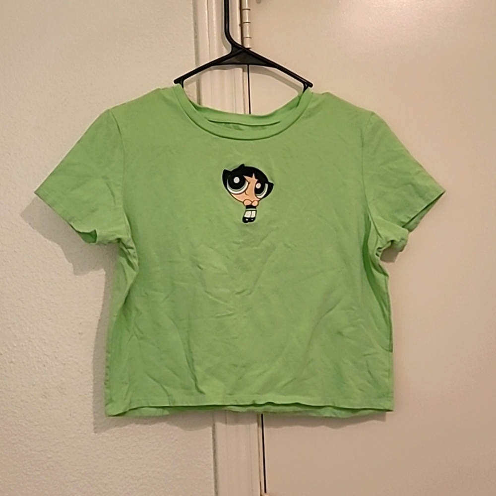 Rue21 Green Powerpuff Girl Crop Top